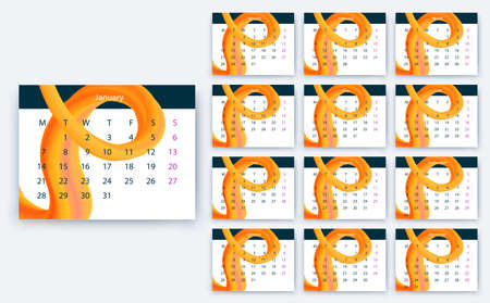 simple calendar 2019 year, Stock vector designの写真素材