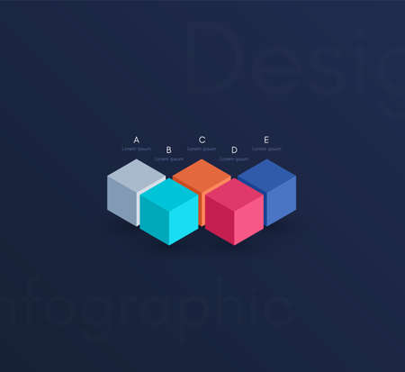 Vector graphic infographics. Template for creating web applications, workflow layout, diagram, banner, modern design, business infographic. Stock vectorのイラスト素材