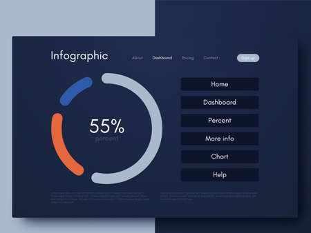 Vector graphic infographics. Template for creating mobile applications, workflow layout, diagram,...
