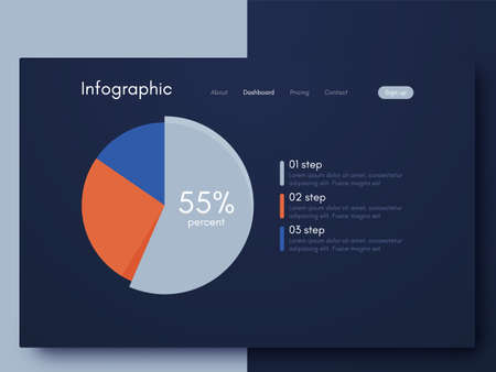 Vector graphic infographics. Template for creating mobile applications, workflow layout, diagram, banner, web design, business infographic. Stock vectorのイラスト素材