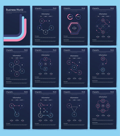Vector graphics infographics with mobile phone. Template for creating mobile applications, workflow layout, diagram, banner, web design, business reports. Stock vectorのイラスト素材