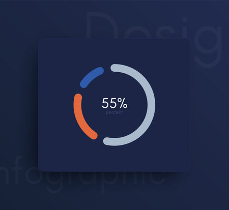 Modern infographic vector elements for business brochures. Use in website, corporate brochure, advertising and marketing. Pie charts, line graphs, bar graphs and timelines.のイラスト素材