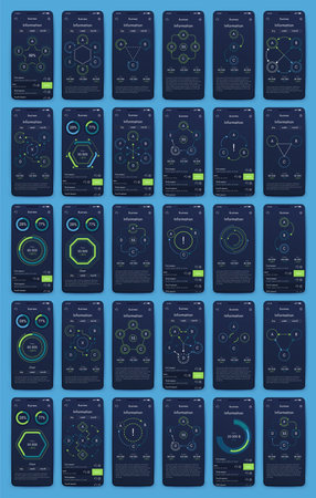 Vector graphics infographics with mobile phone. Template for creating mobile applications, workflow layout, diagram, banner, web design, business reports. Stock vectorのイラスト素材