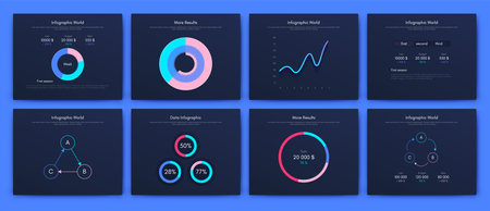 Vector graphics infographics with mobile phone. Template for creating mobile applications, workflow layout, diagram, banner, web design, business reports. Stock vectorのイラスト素材