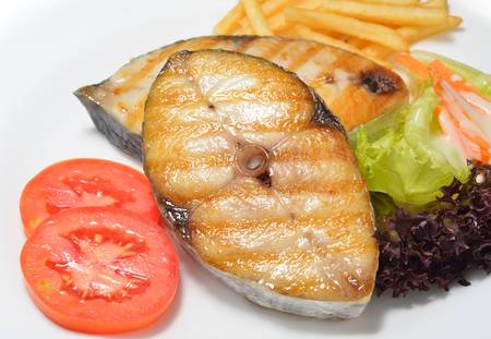 Grilled mackerelの写真素材