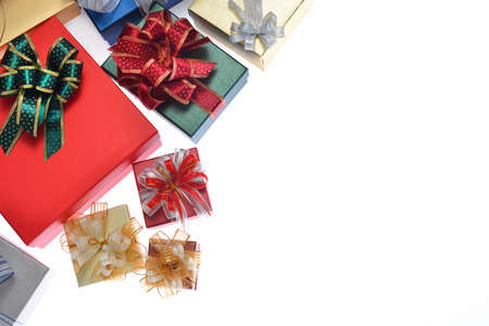 Gift boxes isolated on white background