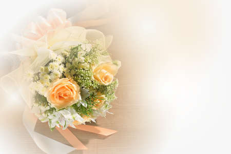 Beautiful bouquet of flowers made with color filtersの写真素材