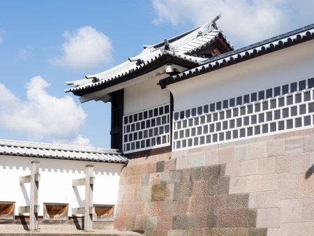Traditional Japanese samurai castle in Kanazawaのeditorial素材