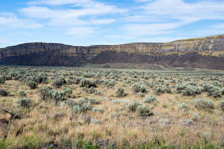Coulee wall in the desert of Eastern Washington state, USAの写真素材