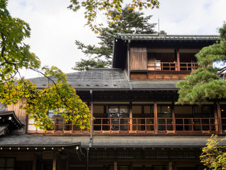 Nikko, Japan - October 23, 2016: Tamozawa Imperial Villa in early fallのeditorial素材