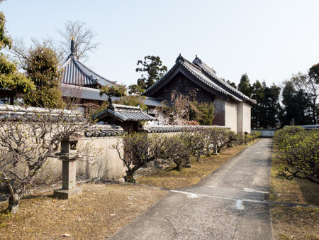 Tokushima, Japan - April 2, 2018: Springtime at Jizoji, temple number 5 on Shikoku pilgrimageのeditorial素材