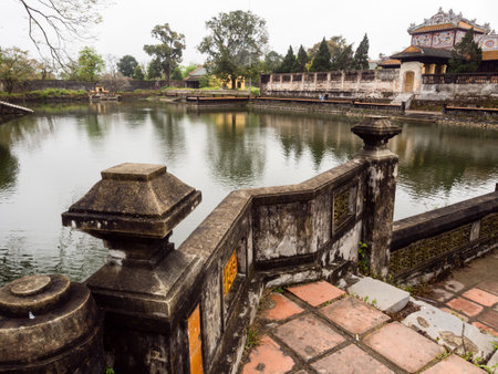 Hue, Vietnam - March 11, 2016: On the grounds of Imperial City of Hue, the former residence of Vietnam's rulers and Unesco World Heritage siteのeditorial素材