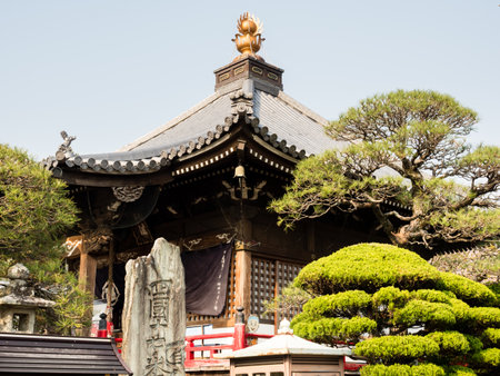 Tokushima, Japan - April 3, 2018: On the grounds of Idoji, temple number 17 of Shikoku pilgrimageのeditorial素材