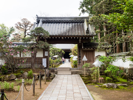 Nankoku, Kochi prefecture, Japan - April 6, 2018: On the grounds of Kokubunji, temple number 29 of Shikoku pilgrimageのeditorial素材
