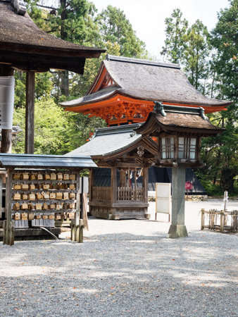 Kochi, Japan - April 6, 2018: On the grounds of historic Tosa shrine, designated as Important Cultural Property in Japanのeditorial素材