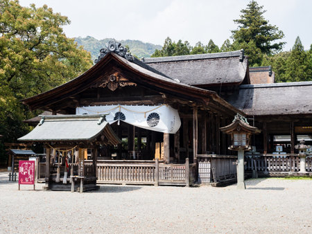 Kochi, Japan - April 6, 2018: On the grounds of historic Tosa shrine, designated as Important Cultural Property in Japanのeditorial素材