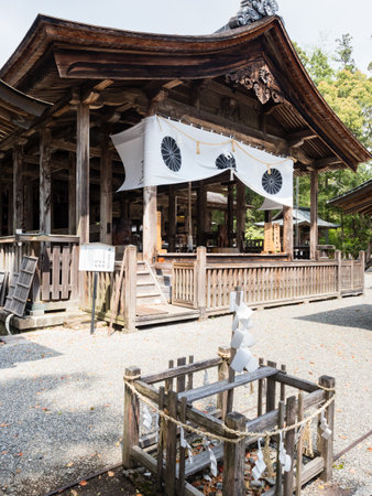Kochi, Japan - April 6, 2018: On the grounds of historic Tosa shrine, designated as Important Cultural Property in Japanのeditorial素材