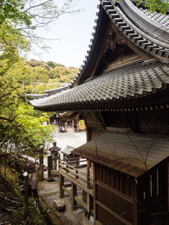 Kochi, Japan - April 6, 2018: Daishi Hall on the grounds of Chikurinji, temple number 31 of Shikoku pilgrimageのeditorial素材