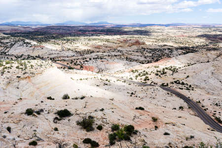 Dramatic landscape of the Grand Staircase-Escalante National Monument along highway 12 in Utah, USA