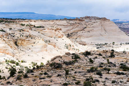 Dramatic landscape of the Grand Staircase-Escalante National Monument along highway 12 in Utah, USA - view from Head of the Rocks Overlookの写真素材