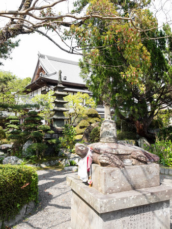 Sukumo, Japan - April 8, 2018: On the grounds of Enkoji, temple number 39 of Shikoku pilgrimageのeditorial素材