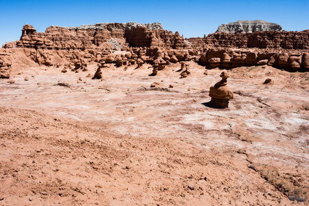 Unusual rock formations in Goblin Valley State Park - Utah, USAのeditorial素材