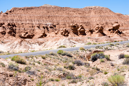 Scenic drive through Goblin Valley State Park - Utah, USAのeditorial素材