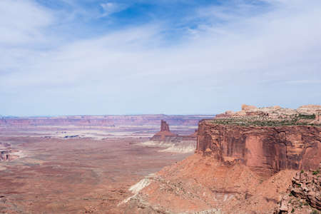 Scenic view from Candlestick Tower Overlook in Canyonlands National Park - Moab, Utah, USAの写真素材