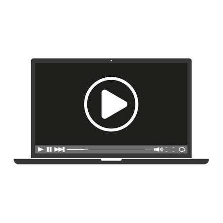 laptop videのイラスト素材