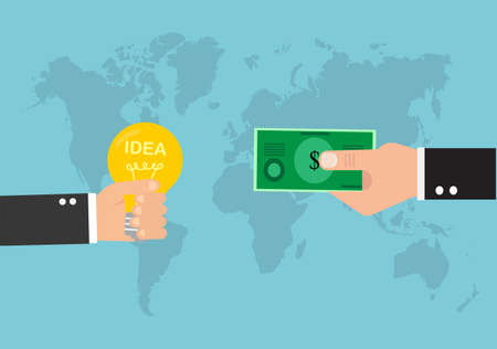 Business concept. New Idea. background icon. new ideaのイラスト素材