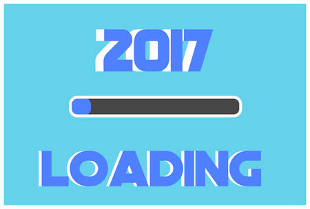 Loading 2017 year background vector illustration new year