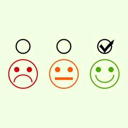 Good mood in a bad mood on a white background iconのイラスト素材