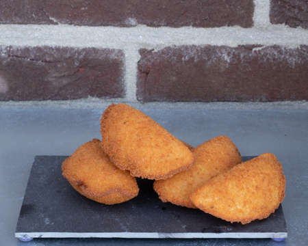 Risoles, brazilian party finger food fried snack, stuffed with chicken, more corn, deep fried, celebrations, bar and street foodの写真素材