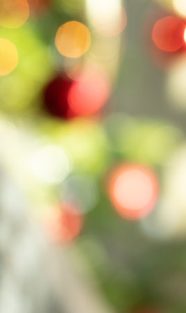 Blurred Christmas background from Christmas treeの写真素材