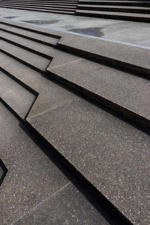 Concrete stairs with contrast of light and shades