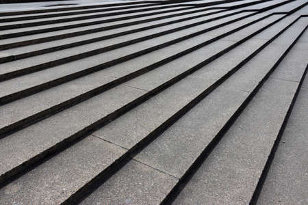 Concrete stairs with contrast of light and shadesの写真素材