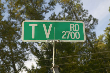 TV Road Sign in Georgiaのeditorial素材