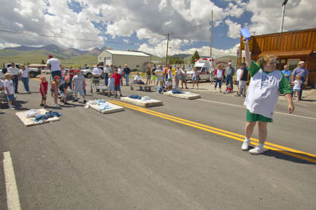 Gurney race in Lima Montanaのeditorial素材