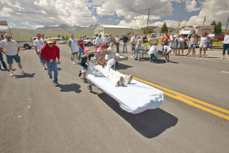 Gurney race in Lima Montanaのeditorial素材