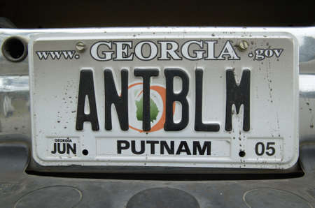 Vanity License Plate - Georgiaのeditorial素材