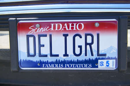 Vanity License Plate - Idahoのeditorial素材
