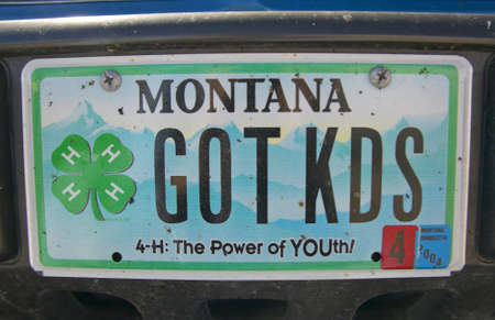 Vanity License Plate - Montanaのeditorial素材