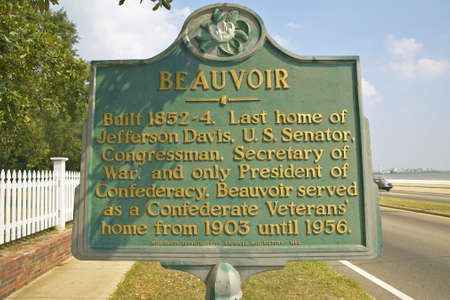 Beauvoir, last home and museum for Jefferson Davis, Biloxi Mississippiのeditorial素材