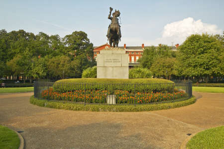 Andrew Jackson Statue &  Jackson Square in New Orleans, Louisianaのeditorial素材