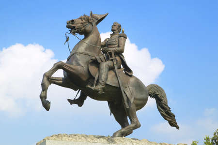 Andrew Jackson Statue in Jackson Square in New Orleans, Louisianaのeditorial素材