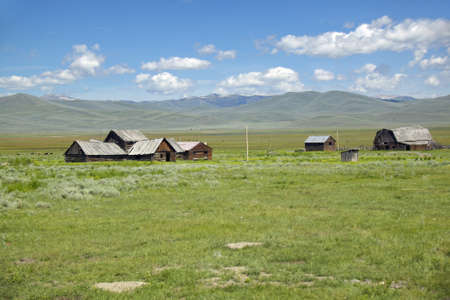 Deserted ranch in Centennial Valley, Lakeview, MTの写真素材