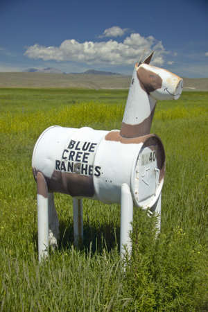 Horse mailbox in Montanaのeditorial素材