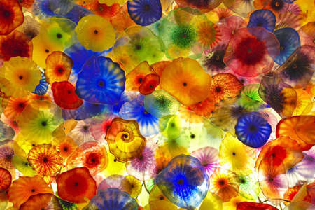 Decorative abstract glass from Bellagio Casino in Las Vegas, NVの写真素材