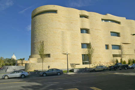National Museum of the American Indian and US Capitol, Smithsonian, in Washington D.C.のeditorial素材