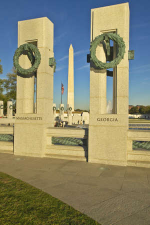 Wreaths at the U.S. World War II Memorial ,Washington D.C. のeditorial素材
